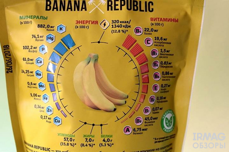 Фрукты сушеные Banana Republic Банан в белой глазури (200 г)