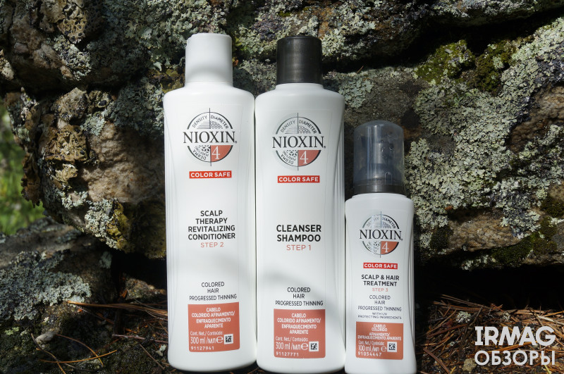 обзор на шампунь Nioxin Система 4 очищающий и кондиционер для волос Nioxin Система 4 Увлажняющий