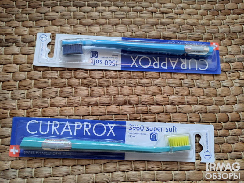 обзор на зубные щетки  Curaprox CS3960 Supersoft и Curaprox CS1560 Soft, а также зубную пасту Curaprox Enzycal 950