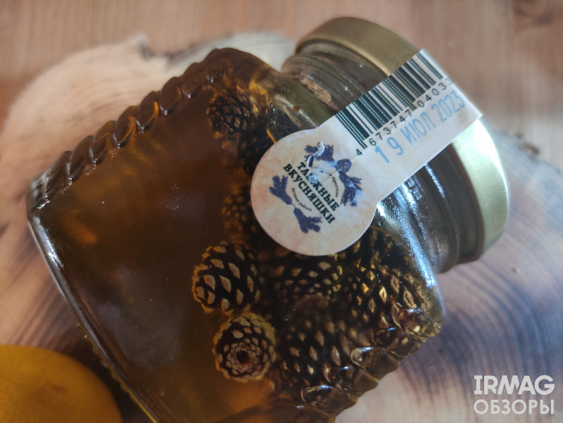 обзор на мед с сосновыми шишками Таежные вкусняшки