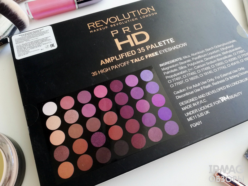 Палетка теней Makeup Revolution Pro HD Palette Matte Amplified 35 Dynamic